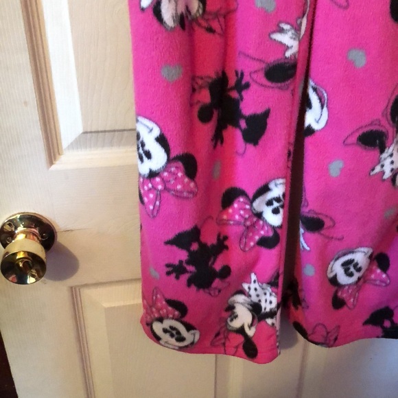Disney Minnie Mouse Pink Fleece Pajama Pants Womens Small S 4-6 - Picture 5 of 14